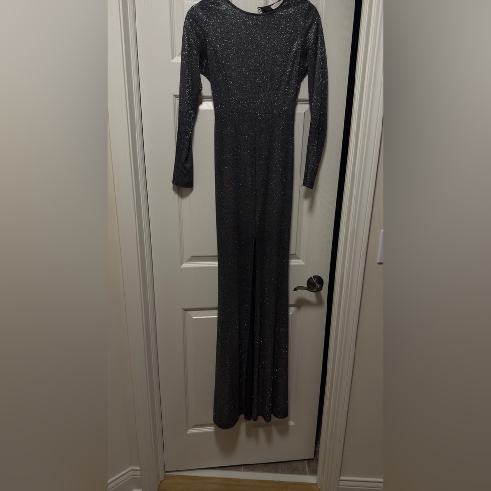 Sparkling Black Long Sleeve Jumpsuit